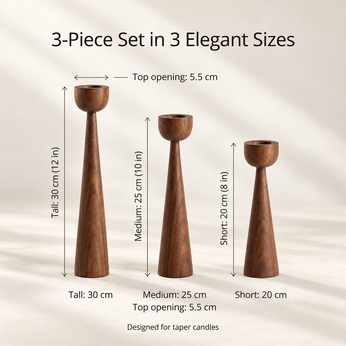 Luma 3-Piece Candle Holder Set