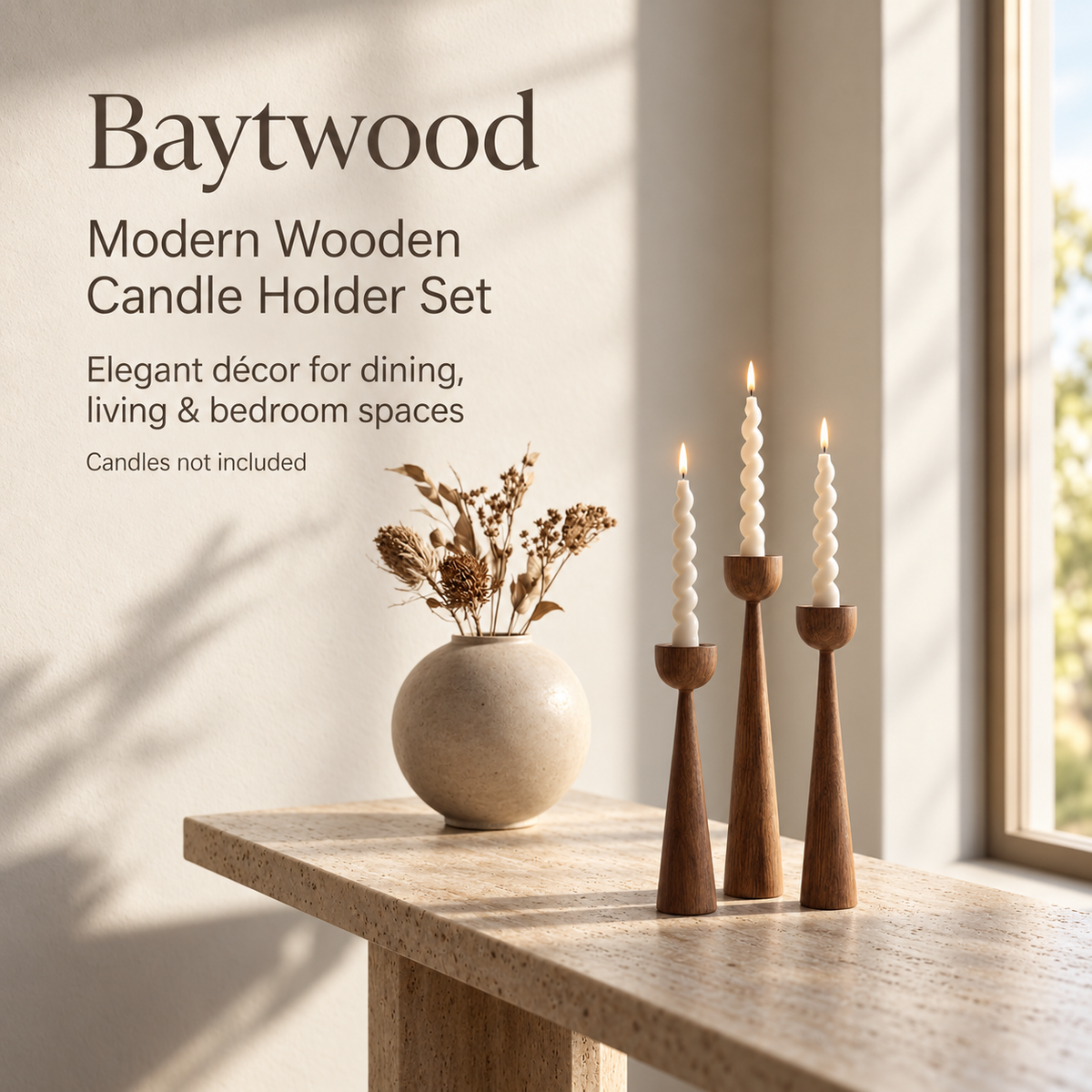 Luma 3-Piece Candle Holder Set
