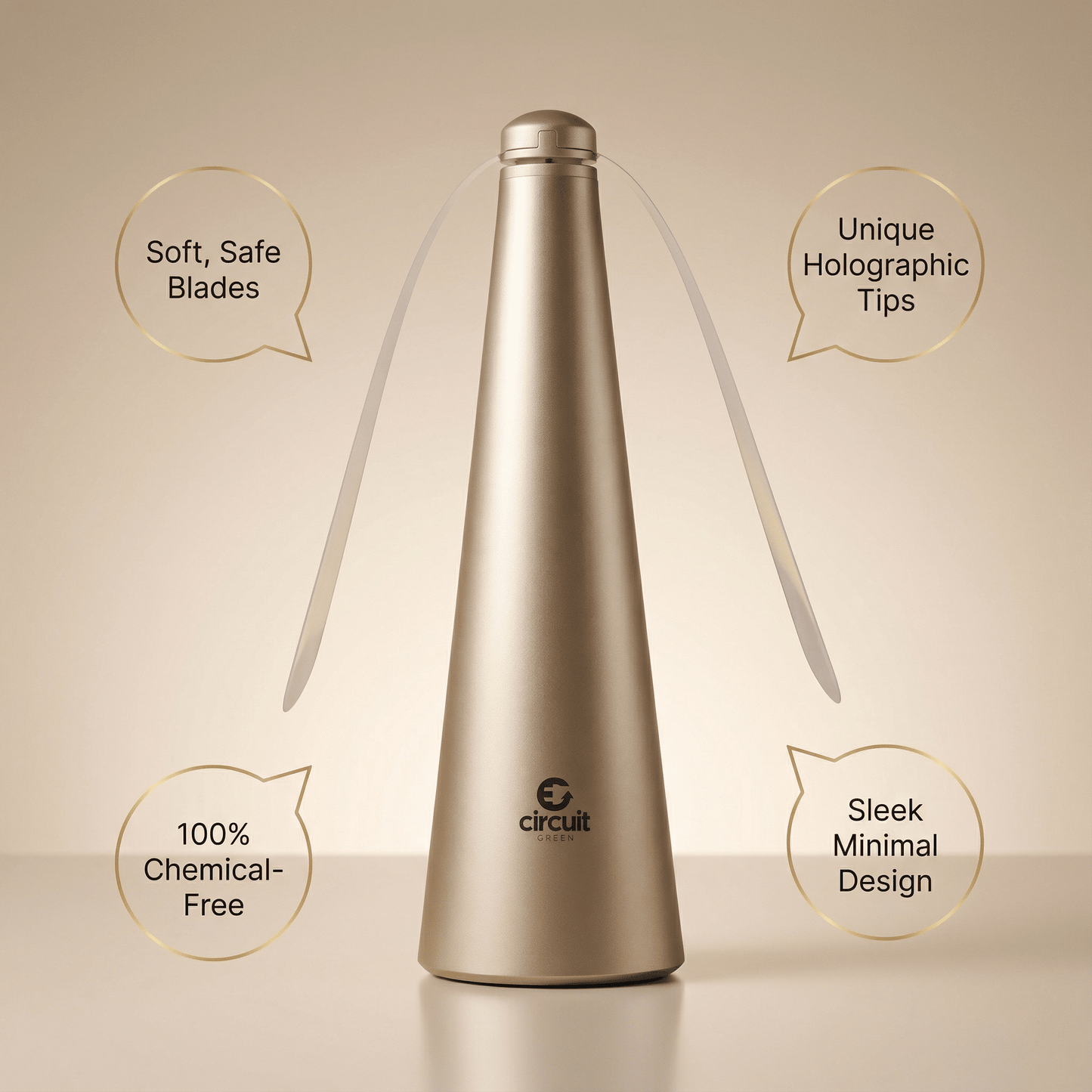 Breeze Fly Fan champagne gold detail [champagne gold]