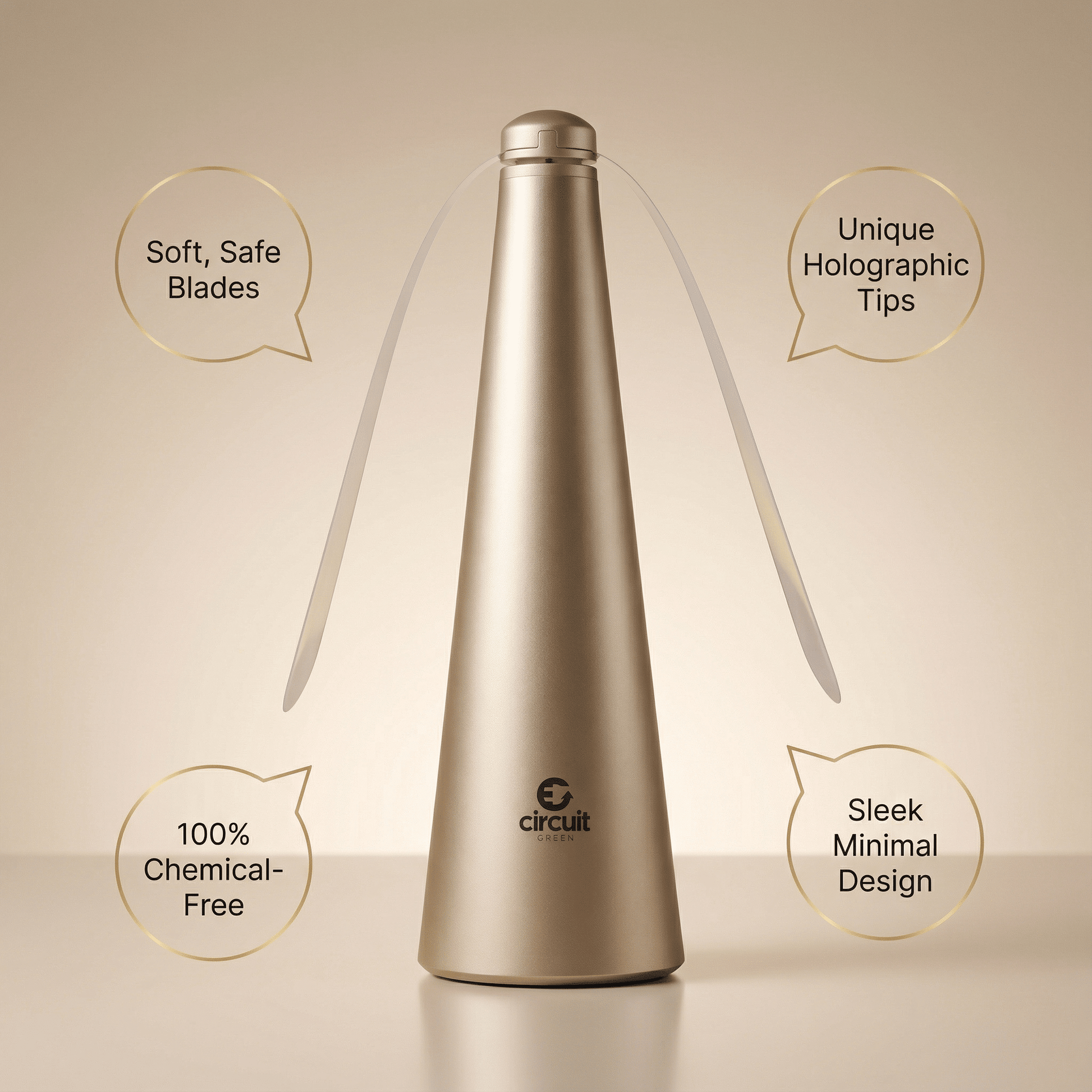 Breeze Fly Fan champagne gold detail [champagne gold]