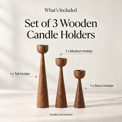 Luma 3-Piece Candle Holder Set